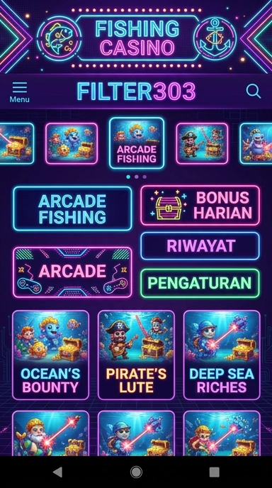 Cuplikan layar menu unduhan filter303 untuk perangkat Android
